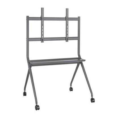 Imagem de Suporte Chão Móvel p/ Ecrã 50"/86" Ewent c/ Prateleira Preto