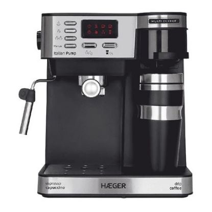 Imagem de Máquina de Café e de Filtro Haeger Multi Coffee 1450W Preta/Inox