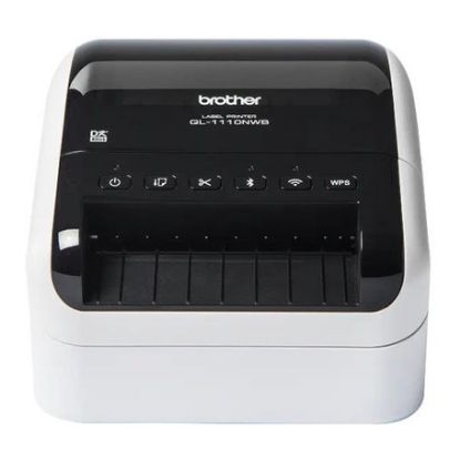 Imagem de Impressora Térmica Etiquetas Brother QL-1110NWBC 103mm (USB/RJ45/Wireless/Bluetooth) Branca