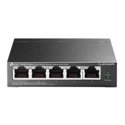 Imagem de Switch de Rede TP-Link 5 Portas Gigabit 4x PoE+ - TL-SG105MPE