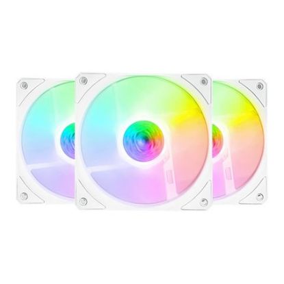 Imagem de Ventoinha 120mm Cooler Master SickleFlow ARGB PWM 3in1 (Pack3) White Edition