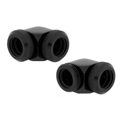 Imagem de Adaptadores Corsair Hydro X Series XF Hardline 12mm 90° Preto (Pack2)