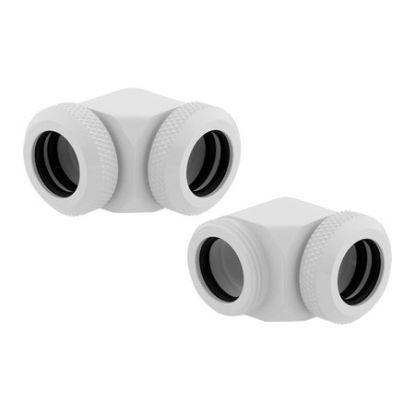 Imagem de Adaptadores Corsair Hydro X Series XF Hardline 12mm 90° Branco (Pack2)