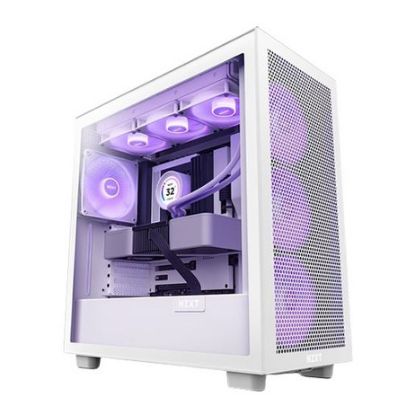 Imagem de Caixa NZXT H7 Flow RGB Branca (ATX) (Vidro Temperado)