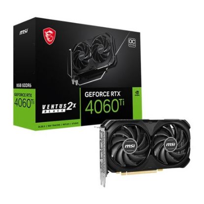 Imagem de Placa Gráfica MSI GeForce RTX 4060 Ti VENTUS 2X BLACK OC 8G DLSS3