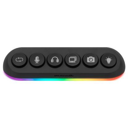 Imagem de Hub USB3.0 5 Portas Streamplify Deck 5 Slot RGB Preto
