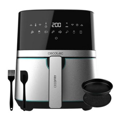 Imagem de Fritadeira Ar Quente Cecotec Cecofry Full Inox 5500 Pro 5.5L - 1700W Prateada c/ Acessórios