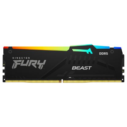 Imagem de Dimm DDR5 32GB Kingston CL36 EXPO 6000MT/s 2Rx8 Fury Beast RGB Preta
