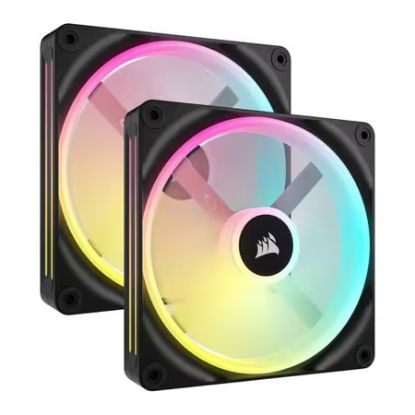 Imagem de Ventoinha 140mm Corsair iCUE Link QX140 RGB PWM Preta (Pack2)