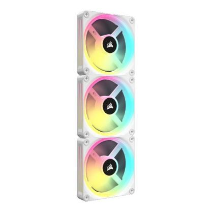 Imagem de Ventoinha 120mm Corsair iCUE Link QX120 RGB PWM Branca (Pack3)