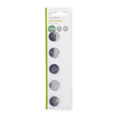 Imagem de Pack5 Pilhas Nedis Lithium CR2016 3V
