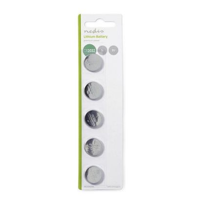 Imagem de Pack5 Pilhas Nedis Lithium CR2032 3V