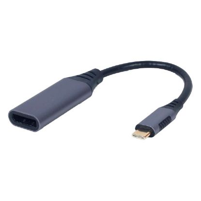 Imagem de Cabo Adaptador Type-C p/ DisplayPort M/F Gembird Cinza - 15cm