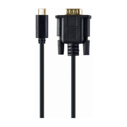 Imagem de Cabo Adaptador Type-C p/ VGA M/M Gembird Preto - 2Mtr