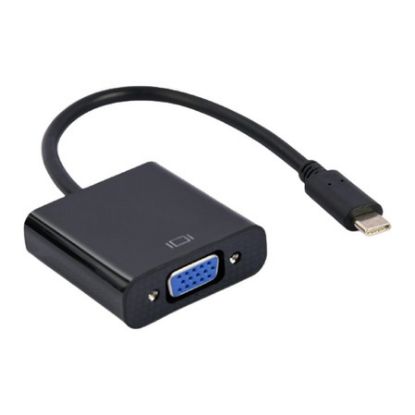 Imagem de Cabo Adaptador Type-C p/ VGA M/F Gembird Preto - 15cm