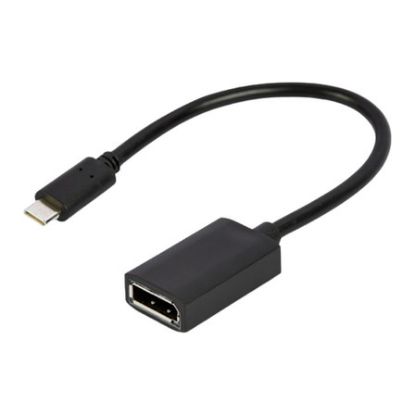 Imagem de Cabo Adaptador Type-C p/ DisplayPort 60Hz M/F Gembird Preto - 15cm