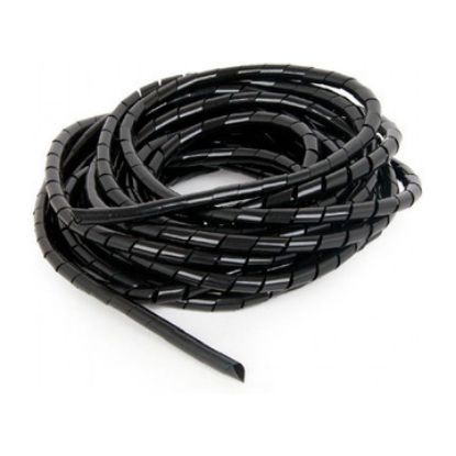 Imagem de Organizador p/ Cabos Espiral Gembird 12mm Preto - 10Mtr