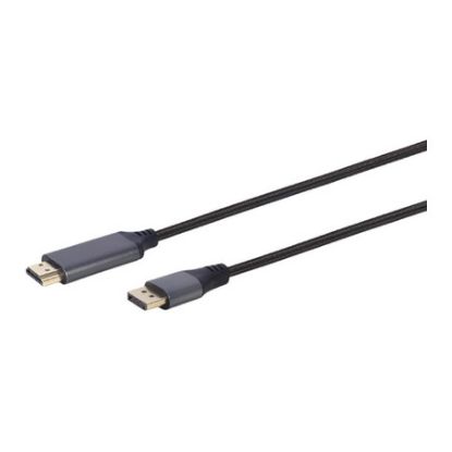 Imagem de Cabo DisplayPort p/ HDMI 4K 60Hz M/M Gembird Preto - 1.8Mtr