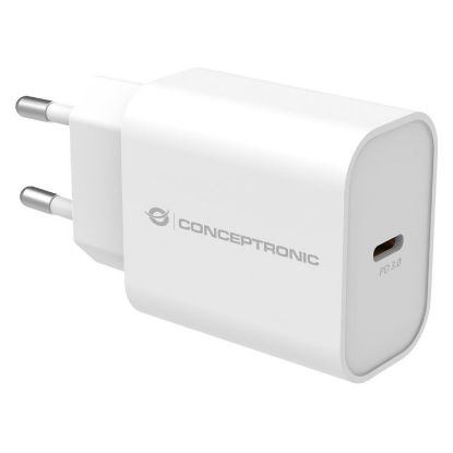 Imagem de Carregador de Tomada Conceptronic Type-C 25W ALTHEA10W Branco