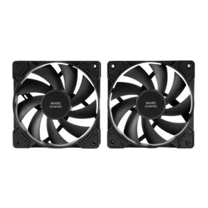 Imagem de Ventoinha 120mm Mars Gaming MFPWMX2 PWM Preta (Pack2)