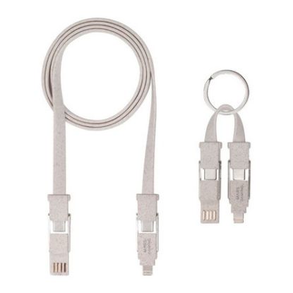 Imagem de Cabo USB3.1 p/ Lightning & Type-C Mars Gaming MCA ECO Branco - 1Mtr