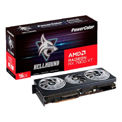 Imagem de Placa Gráfica Powercolor Radeon RX 7800 XT Hellhound OC 16GB