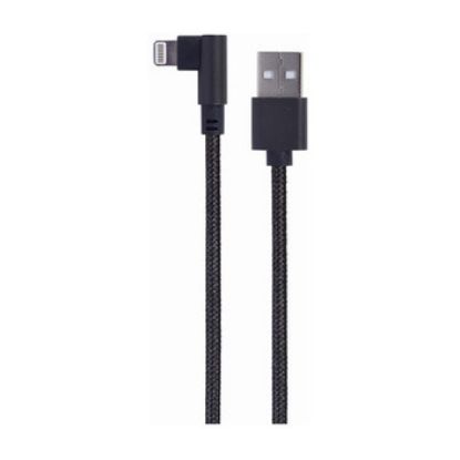 Imagem de Cabo USB2.0 p/ Lightning 90° Gembird Charging Preto - 20cm