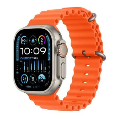 Imagem de Apple Watch Ultra 2 GPS + Cellular Titanium | Bracelete Ocean Laranja (49mm)