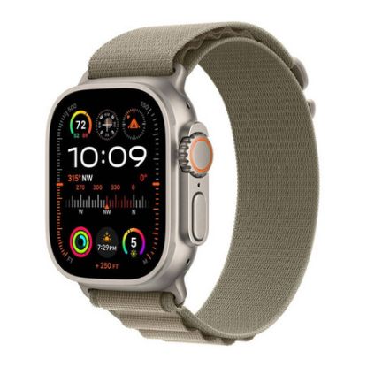Imagem de Apple Watch Ultra 2 GPS + Cellular Titanium | Bracelete Loop Alpine Azeitona - Small (49mm)