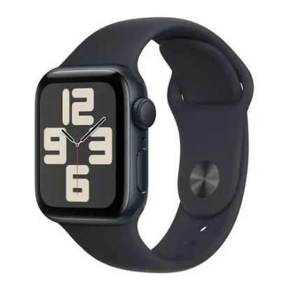 Imagem de Apple Watch SE (2ª Geração) GPS Alumínio Meia-Noite | Bracelete Sport Meia-Noite - M/L (44mm)