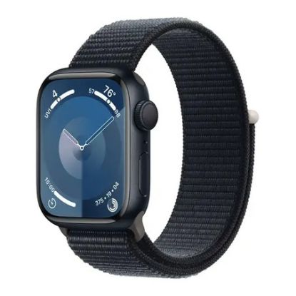 Imagem de Apple Watch Series 9 GPS Alumínio Meia-Noite | Bracelete Sport Loop Meia-Noite (45mm)