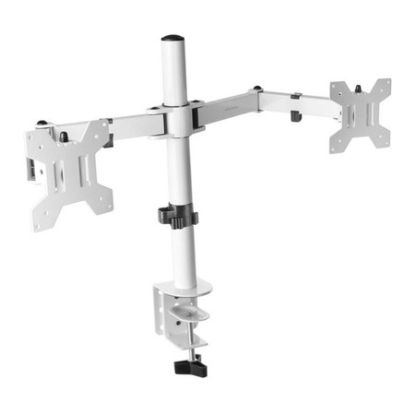 Imagem de Suporte Mesa Articulado p/ 2 Ecrãs 13"/27" Mars Gaming Branco