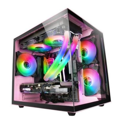 Imagem de Caixa Mars Gaming MCVIEW Rosa (Micro-ATX) (Vidro Temperado)