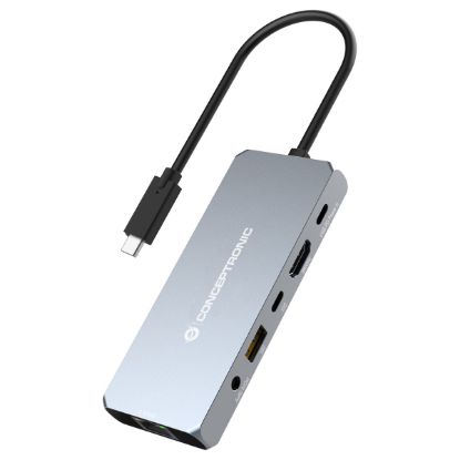 Imagem de Docking Station Conceptronic Type-C Multiport 6-em-1 DONN22G 100W Cinza
