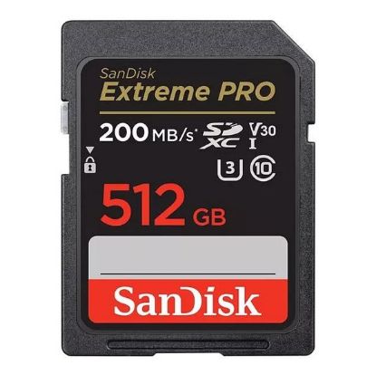 Imagem de Secure Digital Sandisk Extreme Pro UHS-I 512GB Class10 (U3) 4K 360 140/200MB/s