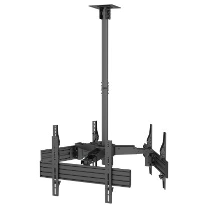 Imagem de Suporte Teto p/ 3 Ecrãs 32"/65" Equip Inclinável Preto