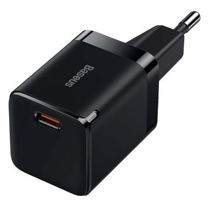 Imagem de Carregador de Tomada Baseus Type-C GaN3 1C Fast Charge 30W Preto