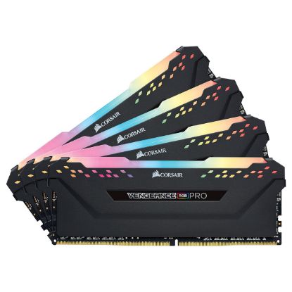 Imagem de Dimm DDR4 Pack 4x 8GB (32GB) Corsair CL18 3600MHz Vengeance RGB Pro Preta
