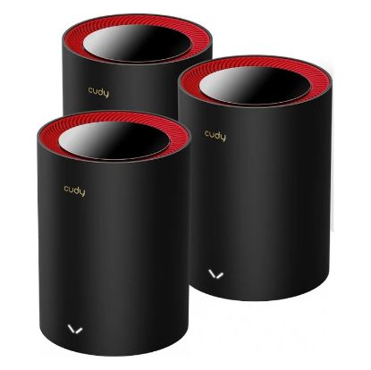Imagem de Router Cudy Wireless AX3000 M3000 Whole Mesh Dual-Band Gigabit WiFi 6 Preto (Pack3)