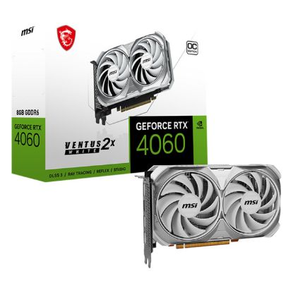 Imagem de Placa Gráfica MSI GeForce RTX 4060 VENTUS 2X WHITE OC 8GB DLSS3