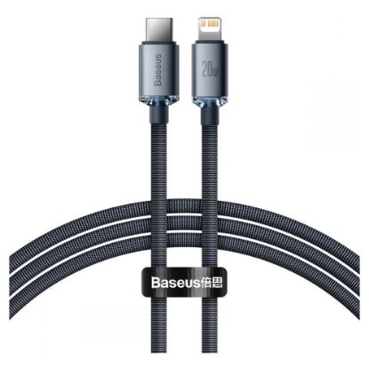 Imagem de Cabo Lightning p/ Type-C Baseus Crystal Shine Preto - 1.2Mtr