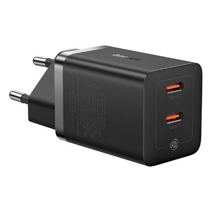 Imagem de Carregador de Tomada Baseus 2 Portas Type-C GaN5 Pro Fast Charge 40W Preto