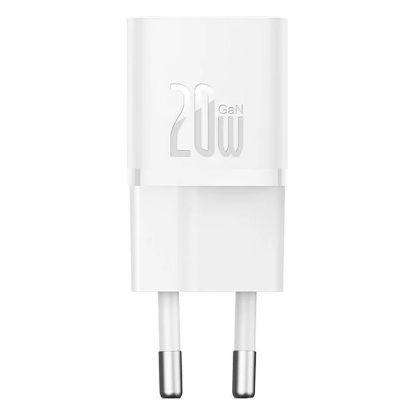 Imagem de Carregador de Tomada Baseus Type-C GaN5 1C Fast Charge (Mini) 20W Branco