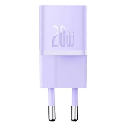 Imagem de Carregador de Tomada Baseus Type-C GaN5 1C Fast Charge (Mini) 20W Roxo