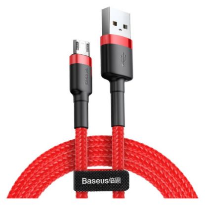 Imagem de Cabo USB2.0 p/ MicroUSB Baseus Cafule Vermelho - 1Mtr