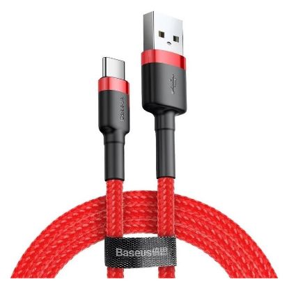 Imagem de Cabo USB2.0 p/ Type-C Baseus Cafule Vermelho - 1Mtr