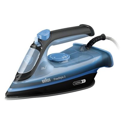 Imagem de Ferro a Vapor Braun FreeStyle 3 FI 3194 BK 2400W Preto/Azul