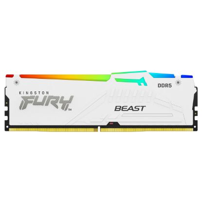 Imagem de Dimm DDR5 32GB Kingston CL40 5600Mhz 2Rx8 Fury Beast RGB Branca