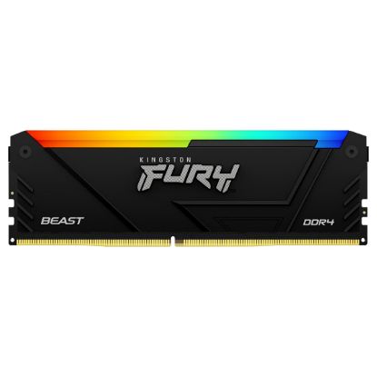 Imagem de Dimm DDR4 16GB Kingston CL16 3200Mhz 2Rx8 Fury Beast RGB Preta