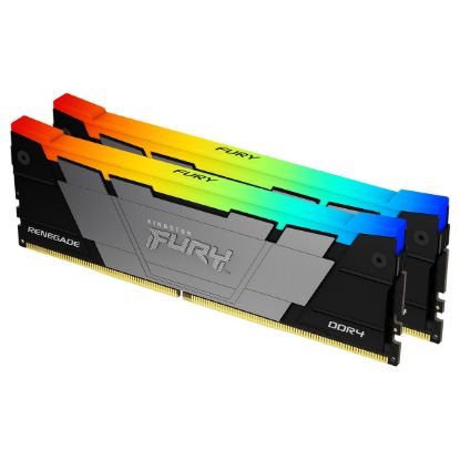 Imagem de Dimm DDR4 Pack 2x 16GB (32GB) Kingston CL16 3200Mhz 2Rx8 Fury Renegade RGB Preta